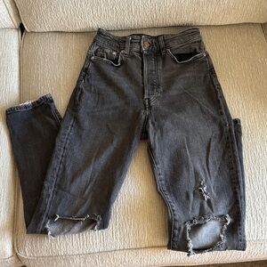 Black Straight Leg Jeans